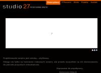 Strona internetowa z Studio27 Projektowanie Wnętrz
