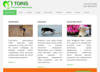 Strona internetowa z Przychodnia Weterynaryjna Toris