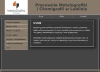 Strona internetowa z MetaloGrafika i Chemigrafia
