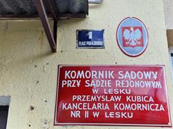 Komornik Sądowy przy Sądzie Rejonowym w Lesku Przemysław Kubica
