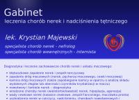 Nefrolog. Krystian Majewski. Gabinet leczenia chorób nerek i nadciśnienia tętniczego. USG nerek.