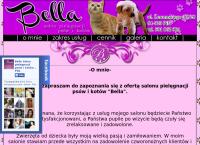 Strona internetowa z Bella Salon pielęgnacji psów i kotów