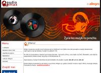 Strona internetowa z Sklep Muzyczny AudioMax