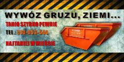 Wywóz gruzu , ziemi kontenery