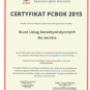 Dodane przez klienta firmy 25.02.2016 - Certfikat PCBOK