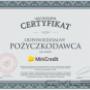 Dodane przez klienta firmy 23.11.2015 - Certyfikat "Odpowiedzialny Pożyczkodawca"