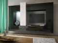 Nowoczesna meblościanka Concept 22 czarny połysk