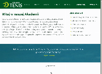 Strona internetowa z Projekt Tenis - Akademia Tenisa w Krakowie