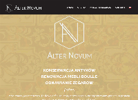 Strona internetowa z Alter Novum - Pracownia renowacji mebli