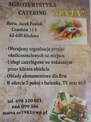 AGROTURYSTYKA-CATERING-"MAJA" Marta Pawlak