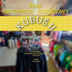 SKLEP OBUWNICZO ODZIEŻOWY KUBUŚ 2
