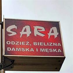 SKLEP ODZIEŻOWY SARA