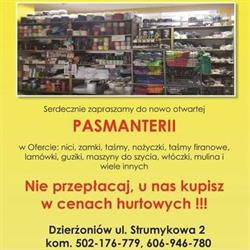 Pasmanteria-wkłady odzieżowe-flizeliny- dodatki krawieckie