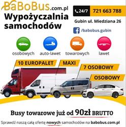 BaBoBus - wypożyczalnia przyczep, samochodów