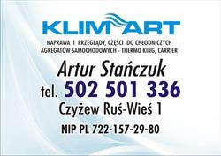 KLIM ART CHŁODNICTWO KLIMATYZACJA MECHANIKA POJAZDÓW SAMOCHODOWYCH