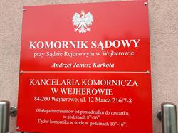 KOMORNIK SĄDOWY PRZY SĄDZIE REJONOWYM W WEJHEROWIE ANDRZEJ KARKOTA