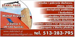 Usługi blacharsko - dekarskie STABIL - DACH Michał Krysiak