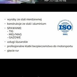 Rewilo Jarosław Dudziak. Spawanie aluminium, stali. Konstrukcje stalowe.