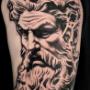 tatuaż realistyczny portret mitologia