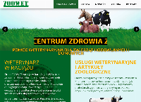 Strona internetowa z ZOOWET