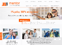 Strona internetowa z Mentor Ubezpieczenia