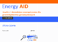 Strona internetowa z Energy AID: Analizy i doradztwo energetyczne dla przedsiębiorstw przemysłowych