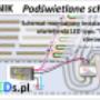 Schemat Podświetlane schody LED