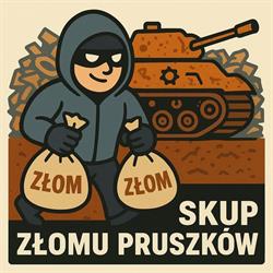 SKUP ZŁOMU PRZY CZOŁGU PRUSZKÓW