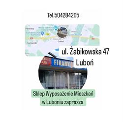 Wyposażenie mieszkań. Firany, rolety, karnisze, lampy.