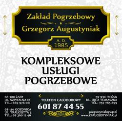 Augustyniak Grzegorz. Zakład pogrzebowy. Przewóz zwłok