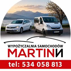 "WYPOŻYCZALNIA SAMOCHODÓW MARTINN" MARTIN NOWAK