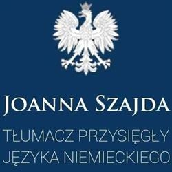 Tłumacz przysięgły jęz. niemieckiego Joanna Szajda