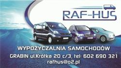WYPOŻYCZALNIA SAMOCHODÓW RAF-HUS