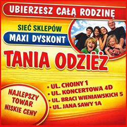 MAXI Dyskont TANIA Odzież