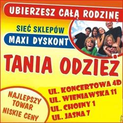 MAXI Dyskont TANIA Odzież