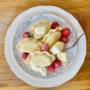 Pierogi z serem i malinami