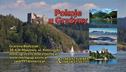 "U Grażyny Agroturystyka Noclegi w górach Pokoje Apartament do wynajęcia Domek letniskowy w górach