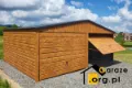 Garaż blaszany 6x5 drewnopodobny Złoty dąb