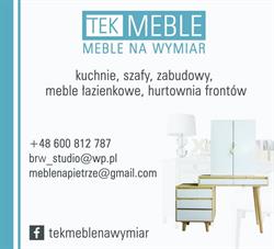 Meble na wymiar - TEK MEBLE Łukasz Kakietek, Dariusz Dróżka