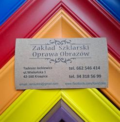 Jackiewicz Tadeusz. Zakład szklarski, oprawa obrazów i luster