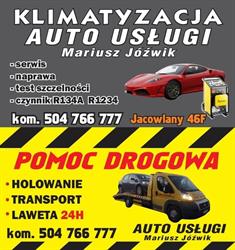 Serwis klimatyzacji, pomoc drogowa, holowanie, laweta 24h AUTO - USŁUGI Mariusz Jóźwik