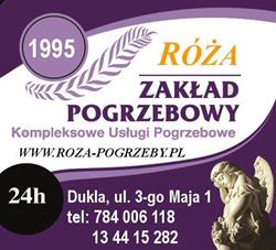 Zakład Pogrzebowy Dukla. Kompleksowe Usługi Pogrzebowe RÓŻA filia Dukla