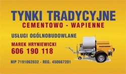 Usługi Og?lnobudowlane"Tynki Tradycyjne"Marek Hryniewicki