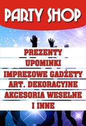 Party Shop - prezenty, hel do balonów, dj na imprezy, zabawki, DPD. fajerwerki, ksero