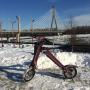 Eko skuter Tric K1 - Warszawa w zimie