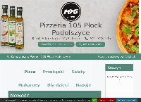 Strona internetowa z Pizzeria 105 Płock Podolszyce