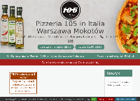 Strona internetowa z Pizzeria 105