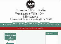 Strona internetowa z Pizzeria 105