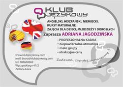 Adriana Jagodzińska KLUB JĘZYKOWY