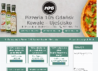 Strona internetowa z Pizzeria 105